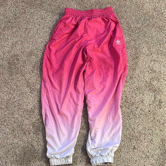 adidas Pants - Adidas Pink and White Gradient Joggers